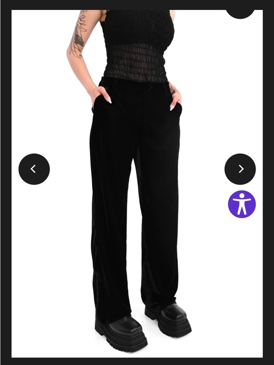 Foxblood Pants - Foxblood Women's Black High-Waist Wide-Leg Pants